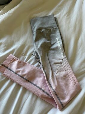Gymshark Gray to Pink Ombre High-Waist Leggings